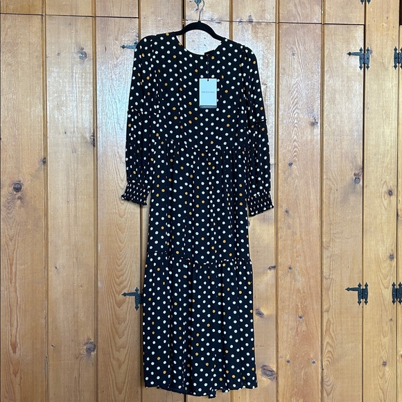 Etched Polka Dots Maxi Dress - Picture 1 of 13